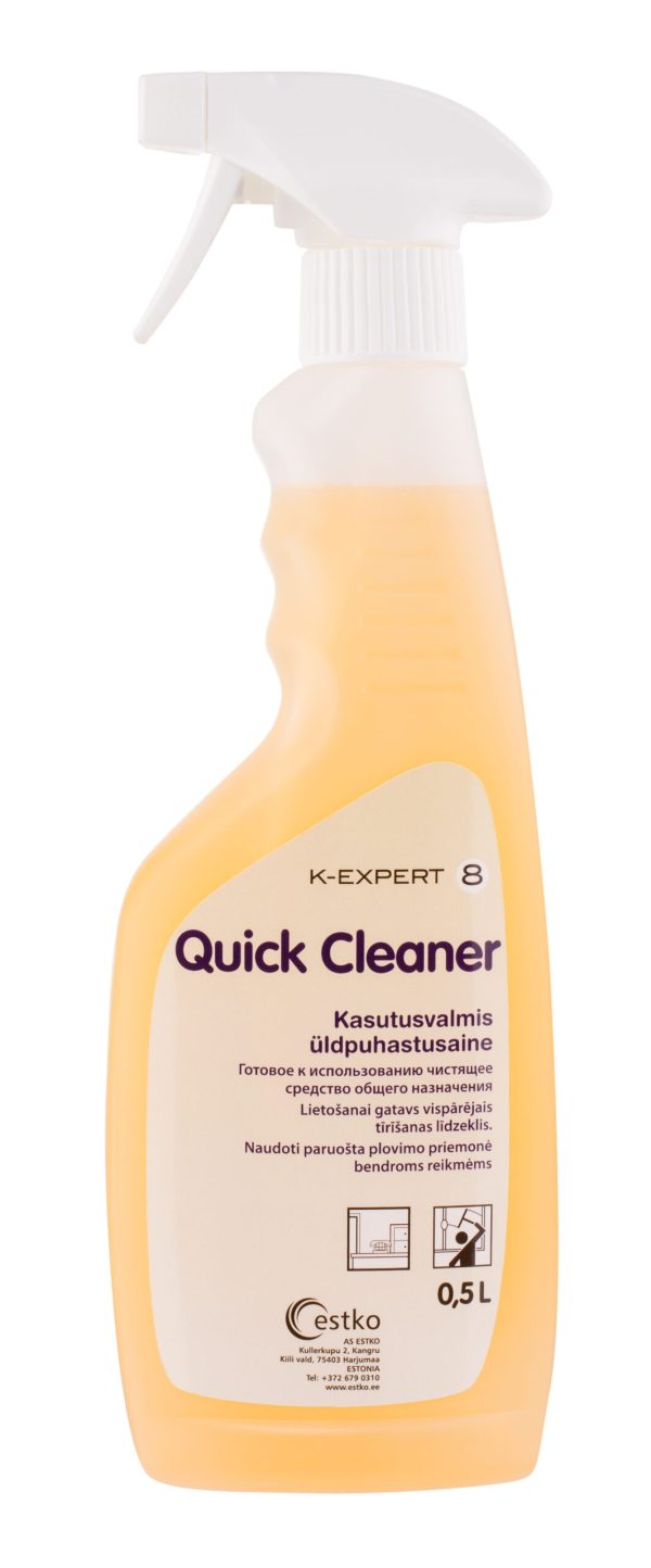 K-EXPERT 8 QUICK CLEANER kasutamisvalmis üldpuhastusaine 500ml pihustiga
