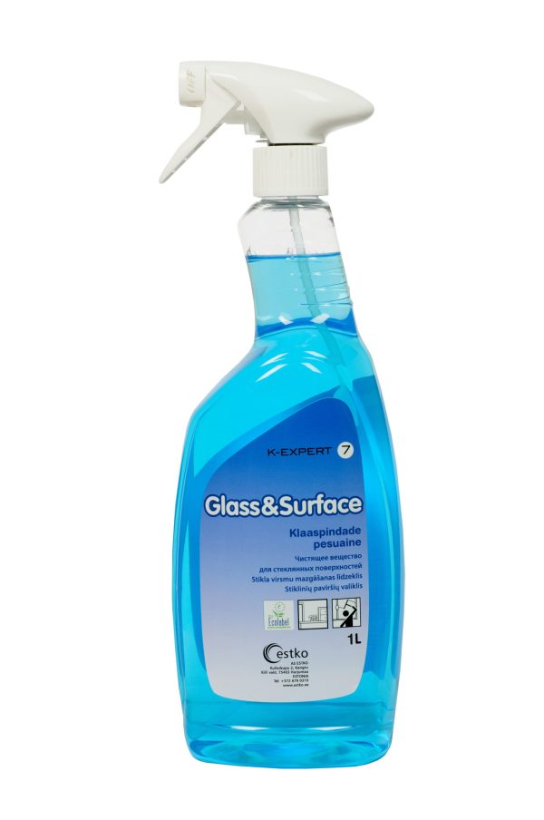 K-EXPERT 7 GLASS&SURFACE klaaspindade pesuaine 500ml pihustiga