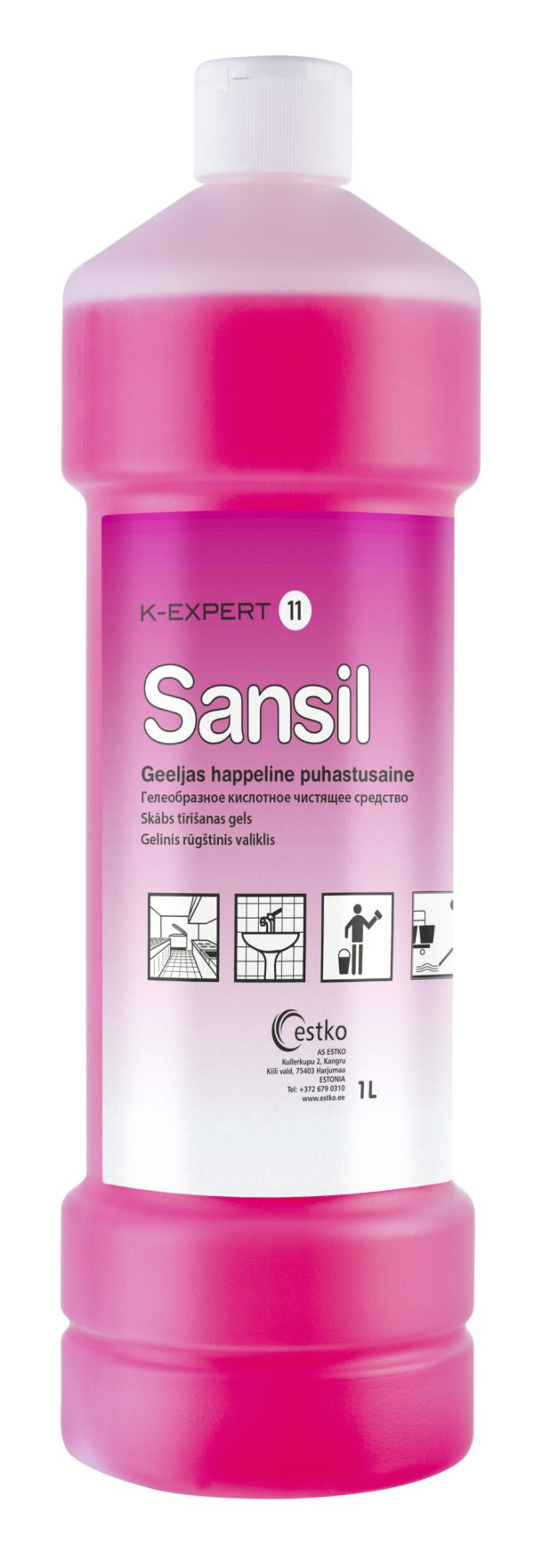 KE 11 geeljas happeline puhastusgeel Sansil 1l