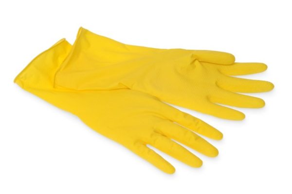 Kummikinnas LATEX, kollane M/8