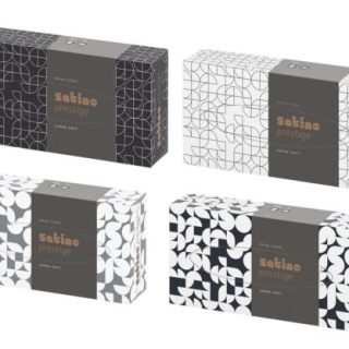 Satino Prestige Supersoft, ökomärgisega 2-kihilised kosmeetilised salvrätikud, 100 tk
