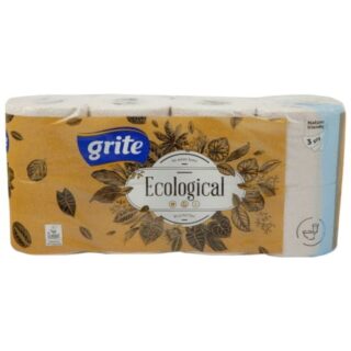 Tualettpaber Grite Ecological 3x 8rulli/pakkis