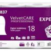 Tualettpaber Velvet Professional 3x kordne lumivalge, 18m rullis 8 rulli/pakkis